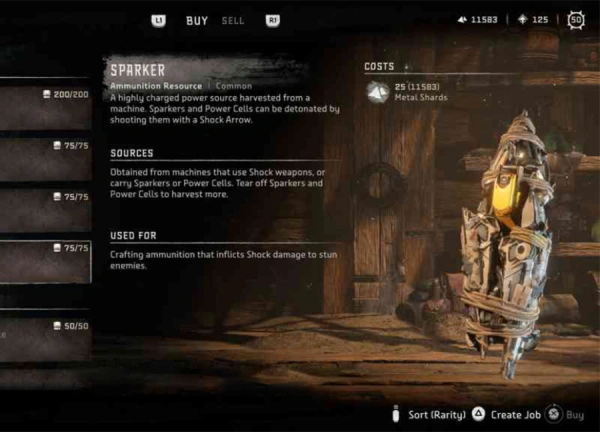 موقعیت Sparker در Horizon Forbidden West
