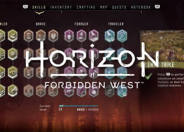 لیست همه اسکیل های Horizon Forbidden West
