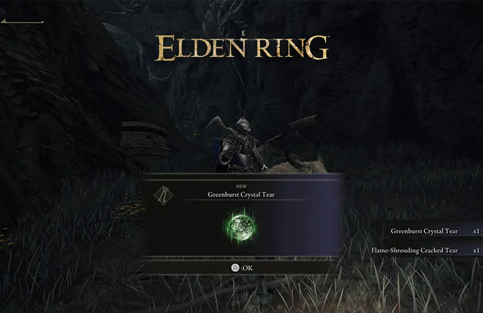 محل Greenburst Crystal Tear در Elden Ring