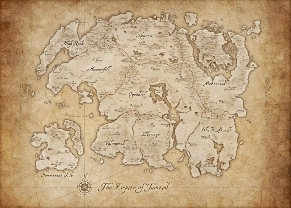 معرفی کامل تامریل(Tamriel) قاره اصلی و محل وقوع اتفاقات سری Elder Scrolls