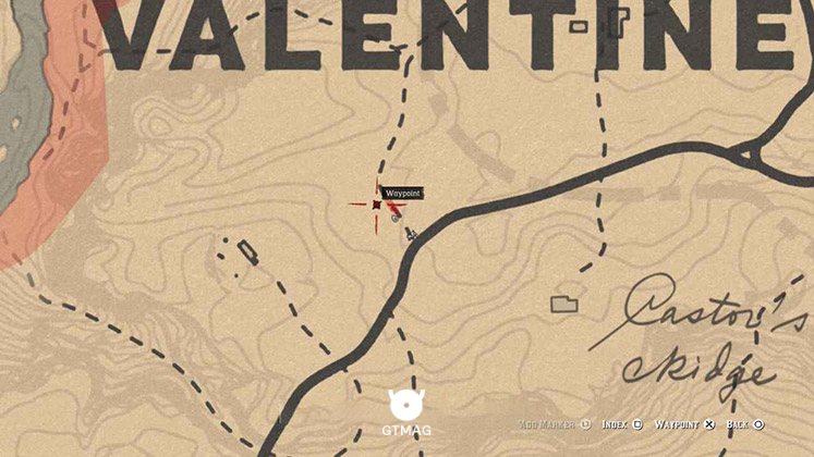 مکان دقیق دریم کچر در شمال ولنتاین روی نقشه بازی RDR2