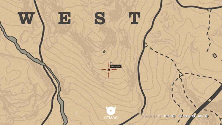 مکان دقیق دریم کچر در مناطق کوهستانی روی نقشه بازی RDR2