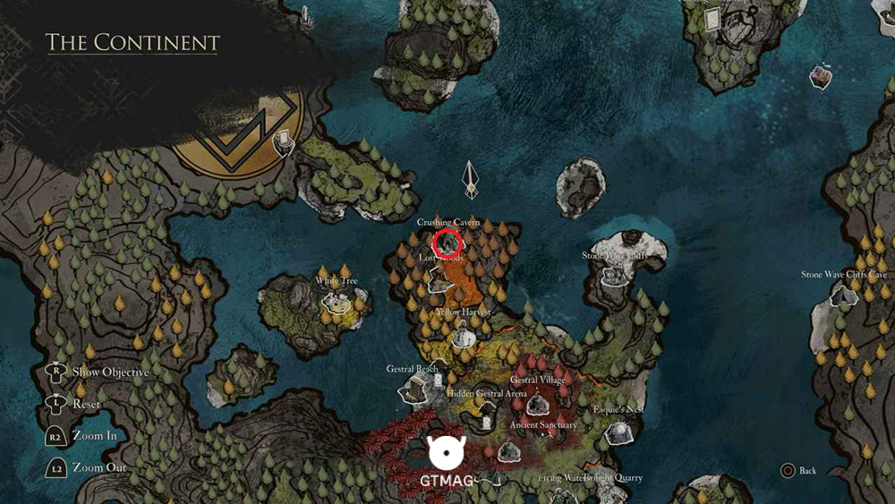 منطقه جانبی - Crushing Cavern - مکان تمام آیتم&zwnj;های قابل جمع&zwnj;آوری مناطق پایانی Clair Obscur: Expedition 33