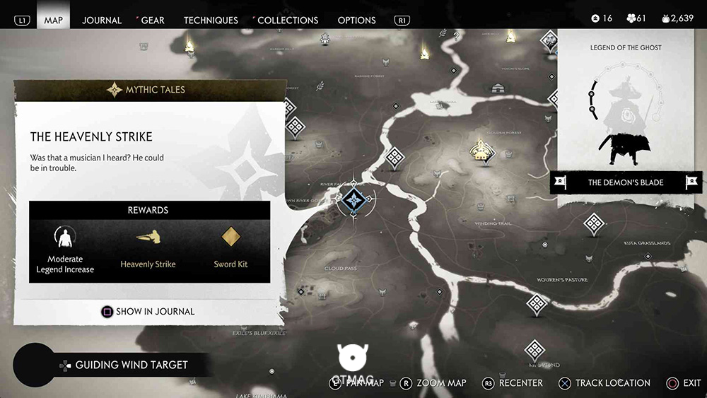 1. The Heavenly Strike - تمام مکان&zwnj;های Mythic Tale در Ghost of Tsushima
