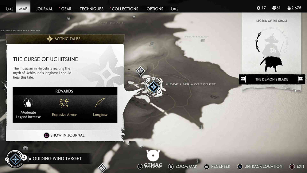 2. The Curse of Uchitsune - تمام مکان&zwnj;های Mythic Tale در Ghost of Tsushima