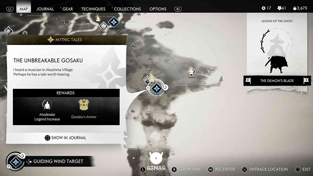 2. The Unbreakable Gosaku - تمام مکان&zwnj;های Mythic Tale در Ghost of Tsushima