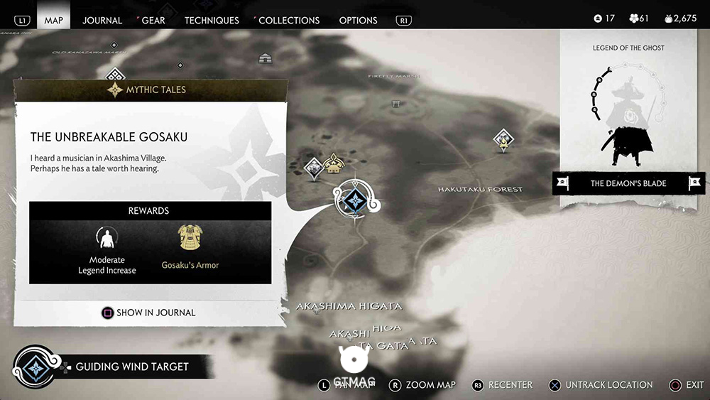 2. The Unbreakable Gosaku - تمام مکانهای Mythic Tale در Ghost of Tsushima