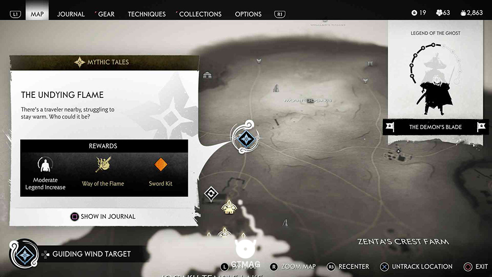 1. The Undying Flame - تمام مکان&zwnj;های Mythic Tale در Ghost of Tsushima