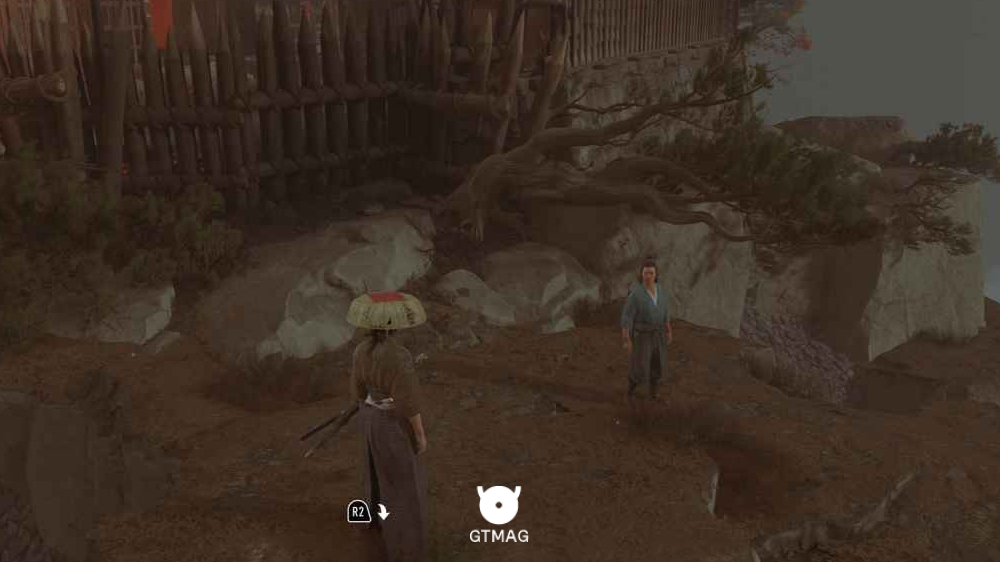 صخره به سمت راست در بازی ghost of yotei