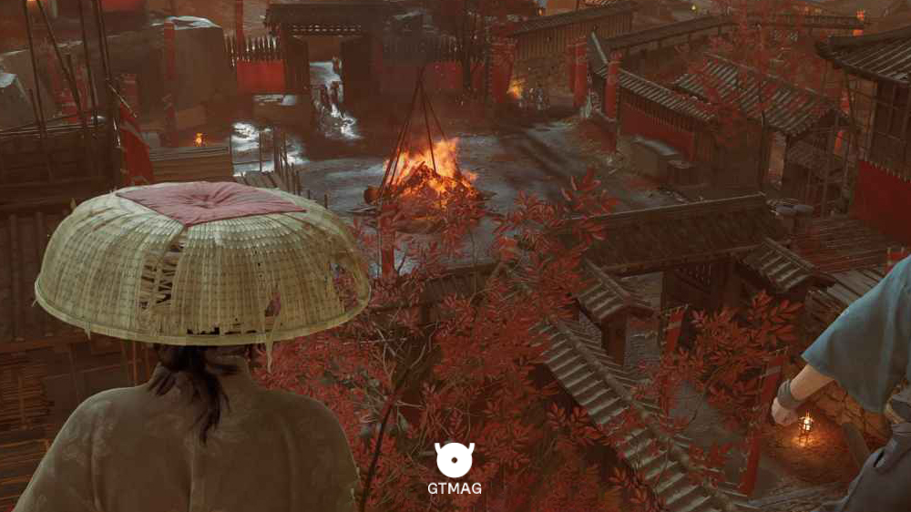 از قلعه فرار کن در بازی ghost of yotei