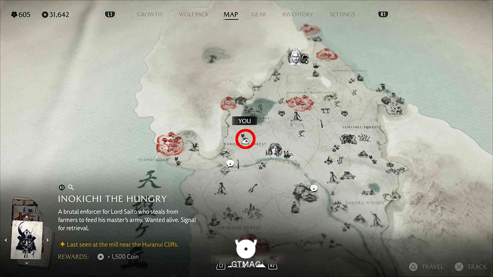 4 - Sarobetsu Forest - Kitsune Altar - تمام مکانها و راهحلهای Nine Tails Puzzle Box در Ghost of Yotei