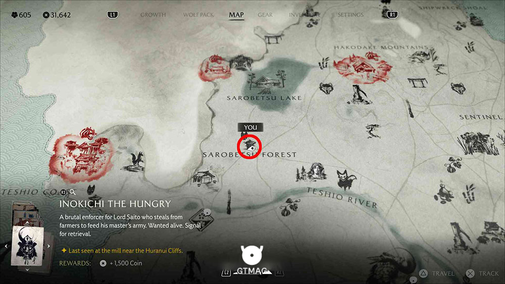 4 - Sarobetsu Forest - Kitsune Altar - تمام مکانها و راهحلهای Nine Tails Puzzle Box در Ghost of Yotei