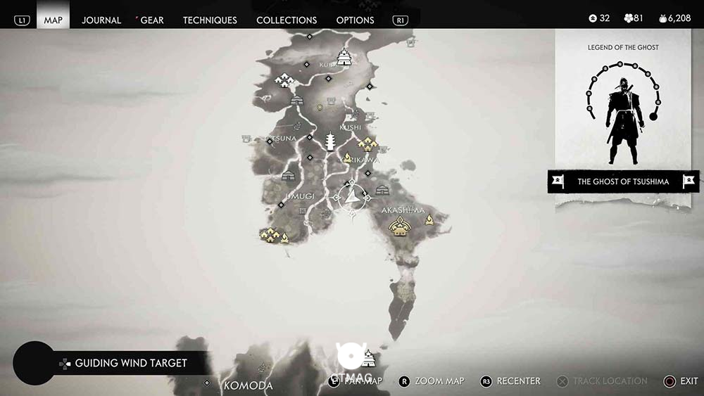 Hidden Altar شماره 6 - مکان&zwnj;های Hidden Altar در Ghost of Tsushima
