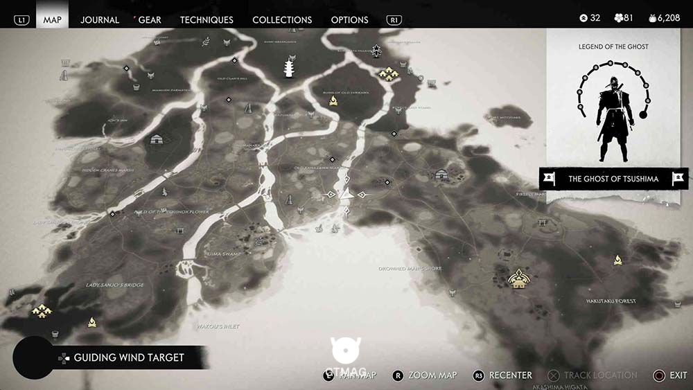 Hidden Altar شماره 6 - مکان&zwnj;های Hidden Altar در Ghost of Tsushima
