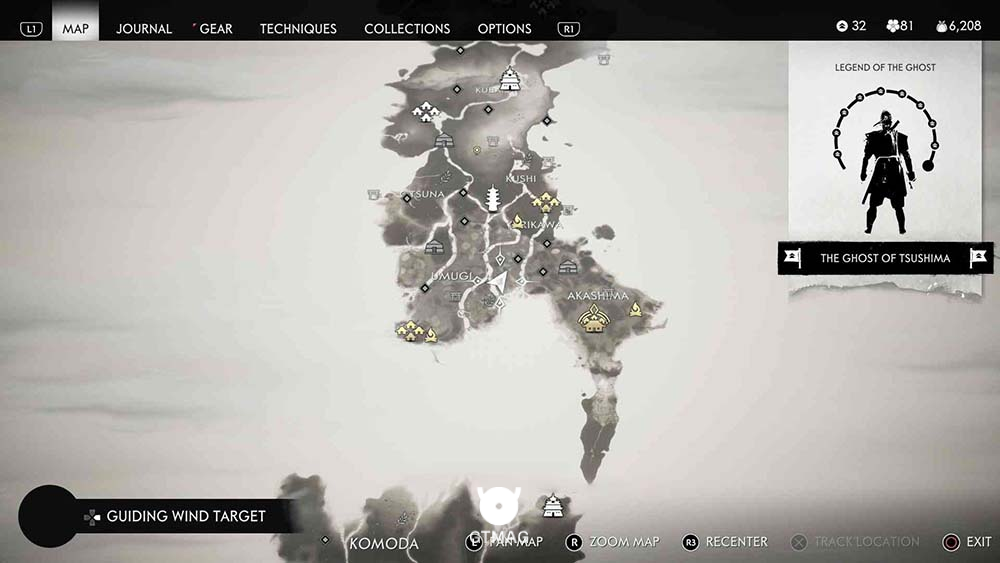 Hidden Altar شماره 7 - مکان&zwnj;های Hidden Altar در Ghost of Tsushima