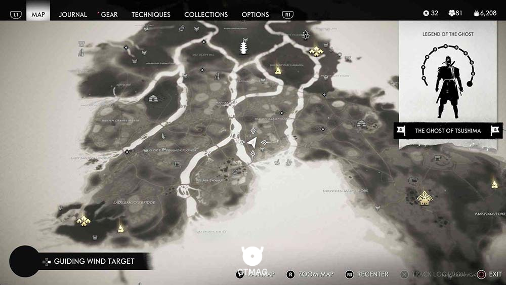 Hidden Altar شماره 7 - مکان&zwnj;های Hidden Altar در Ghost of Tsushima