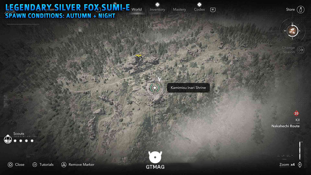 شماره 2:&nbsp;Legendary Silver Fox - تمام مکان&zwnj;های Legendary Sumi-e در Assassin&rsquo;s Creed Shadows