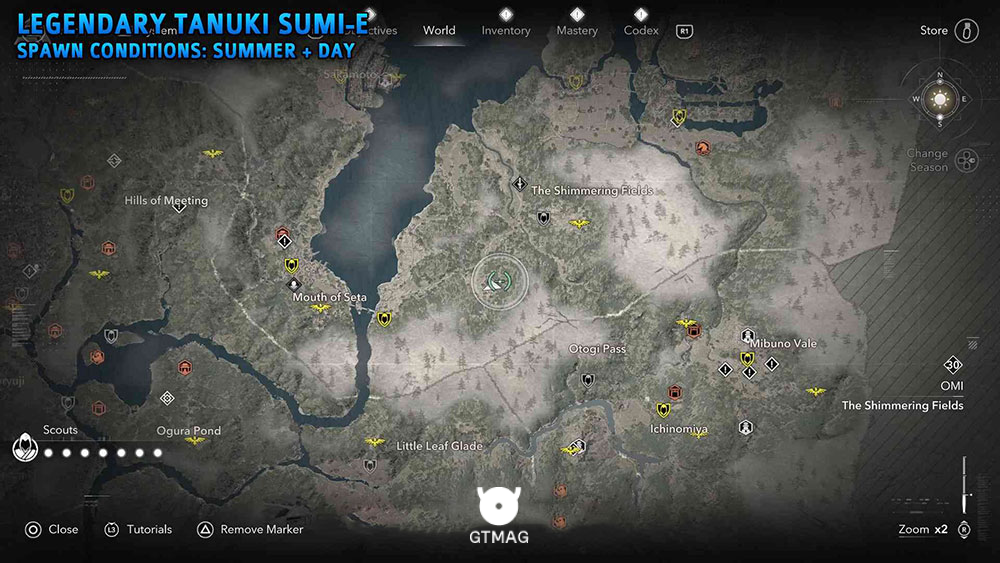 شماره 5: Legendary Tanuki - تمام مکان&zwnj;های Legendary Sumi-e در Assassin&rsquo;s Creed Shadows