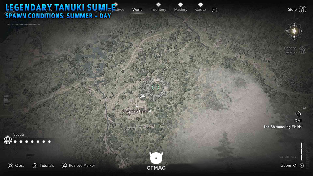 شماره 5: Legendary Tanuki - تمام مکان&zwnj;های Legendary Sumi-e در Assassin&rsquo;s Creed Shadows