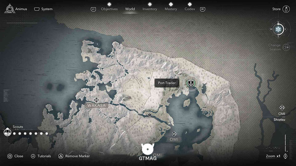 Omi - تمام مکانهای تاجران بندر در Assassin’s Creed Shadows