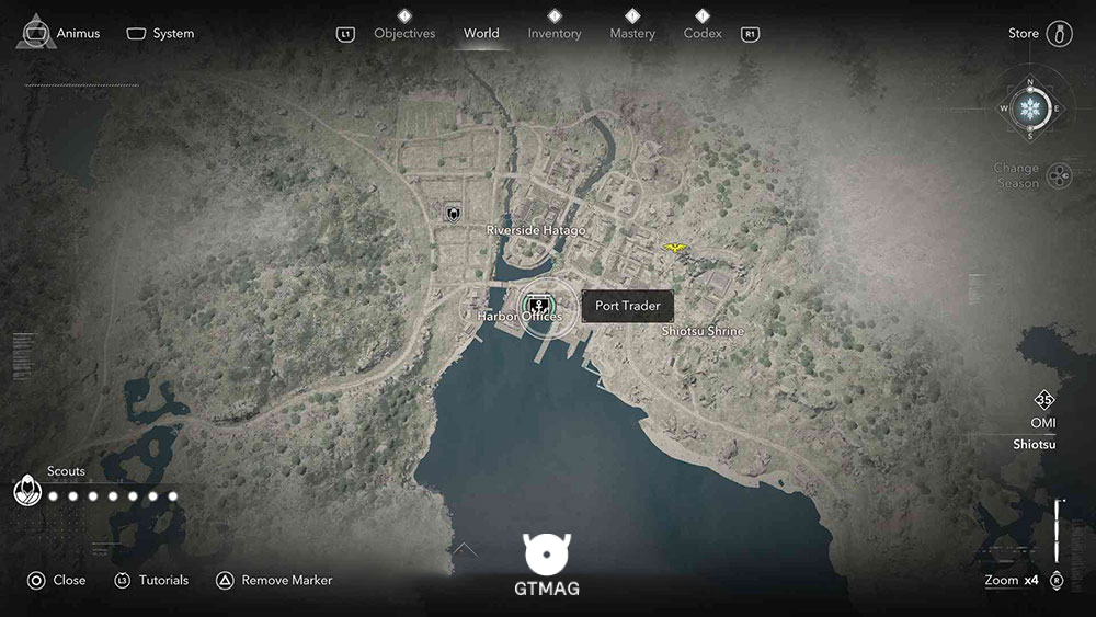 Omi - تمام مکانهای تاجران بندر در Assassin’s Creed Shadows
