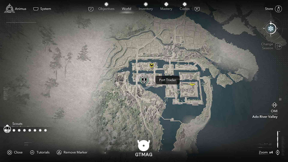 Omi - تمام مکانهای تاجران بندر در Assassin’s Creed Shadows