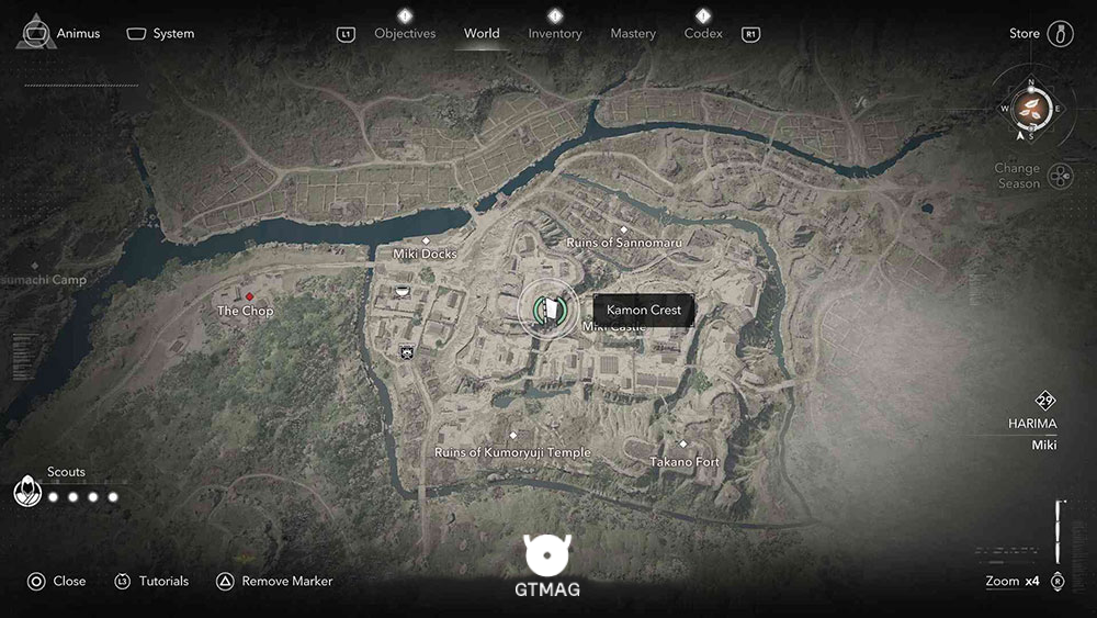 Harima - مکان تمام Kamon Crests در Assassin&rsquo;s Creed Shadows