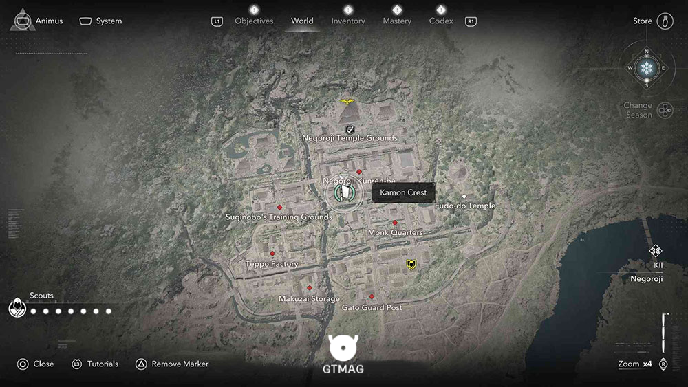Kii - مکان تمام Kamon Crests در Assassin&rsquo;s Creed Shadows