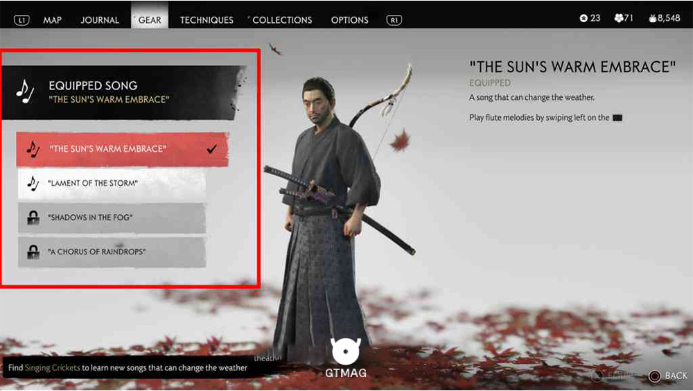 آهنگهای فلوت برای تغییر آبوهوا - راهنمای تغییر آبوهوا در بازی Ghost of Tsushima
