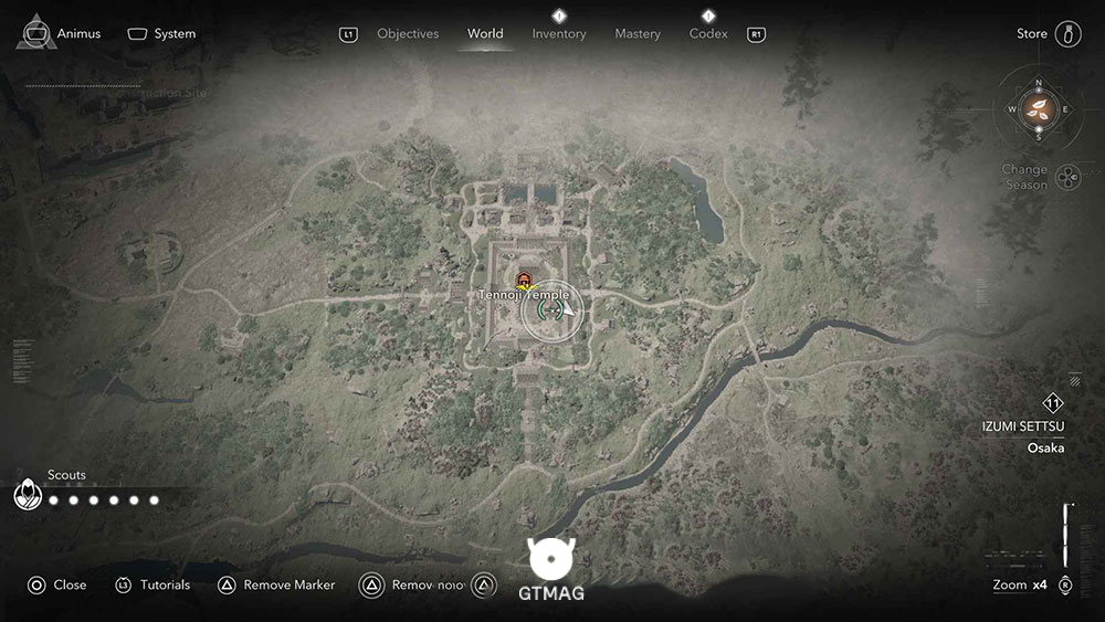 IZUMI SETTSU - موقعیت تمام Templeها و Lost Pages در Assassin&rsquo;s Creed Shadows