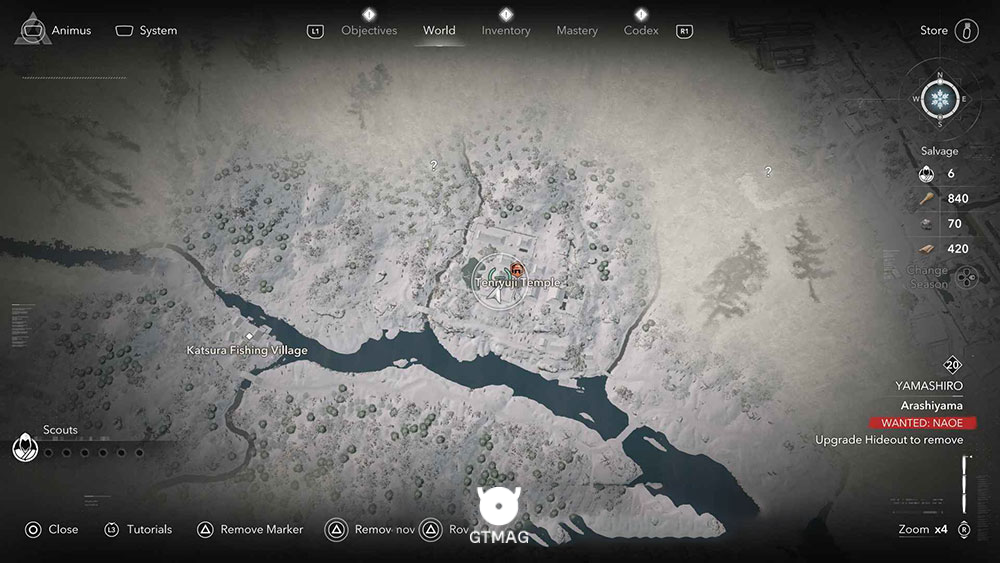 YAMASHIRO - موقعیت تمام Templeها و Lost Pages در Assassin&rsquo;s Creed Shadows