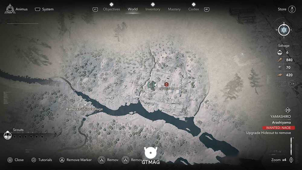 YAMASHIRO - موقعیت تمام Templeها و Lost Pages در Assassin&rsquo;s Creed Shadows