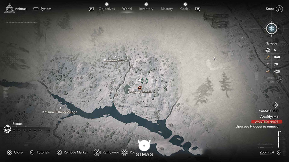 YAMASHIRO - موقعیت تمام Templeها و Lost Pages در Assassin&rsquo;s Creed Shadows