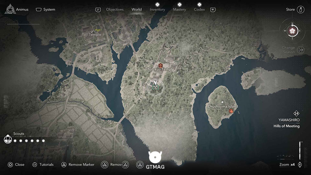 YAMASHIRO - موقعیت تمام Templeها و Lost Pages در Assassin&rsquo;s Creed Shadows