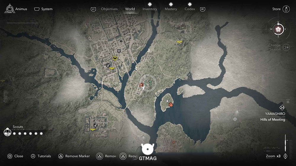 YAMASHIRO - موقعیت تمام Templeها و Lost Pages در Assassin&rsquo;s Creed Shadows