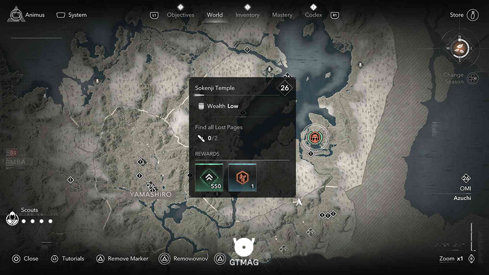 OMI - موقعیت تمام Templeها و Lost Pages در Assassin&rsquo;s Creed Shadows