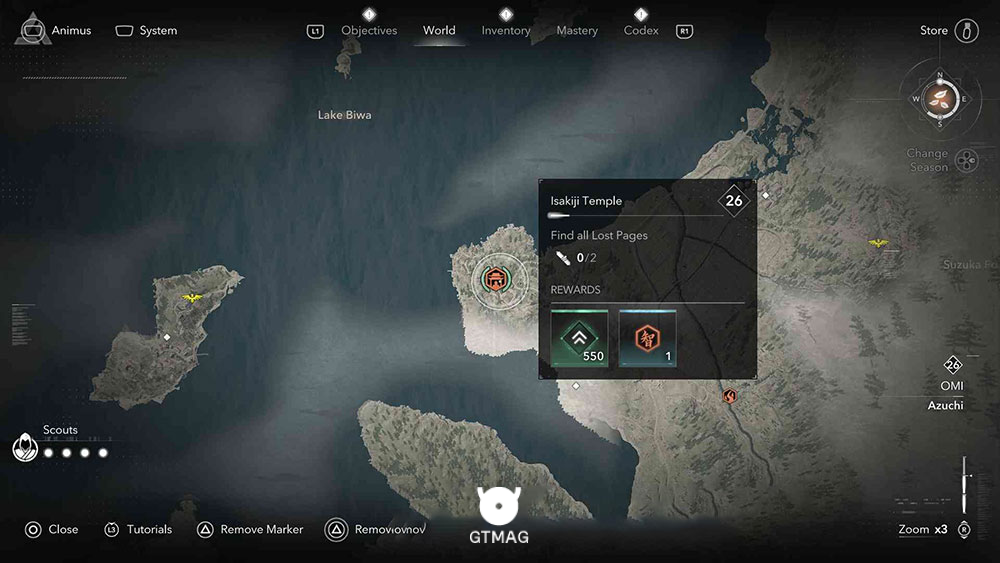 OMI - موقعیت تمام Templeها و Lost Pages در Assassin&rsquo;s Creed Shadows