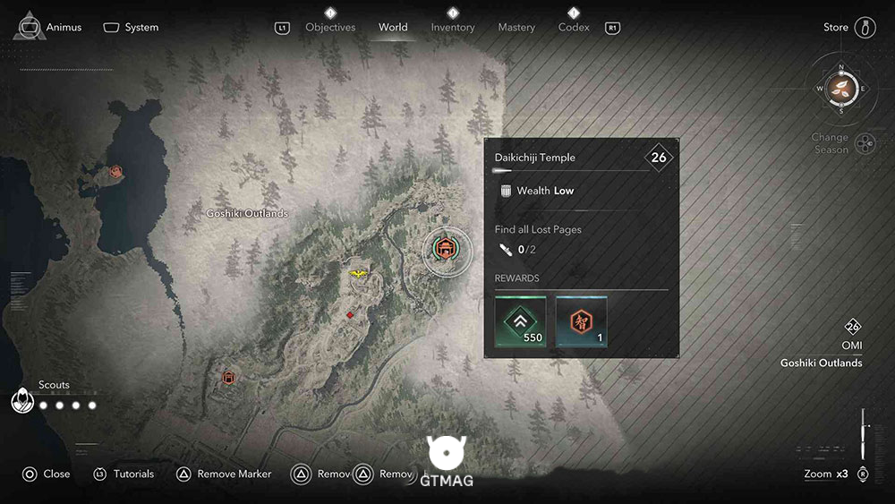OMI - موقعیت تمام Templeها و Lost Pages در Assassin&rsquo;s Creed Shadows