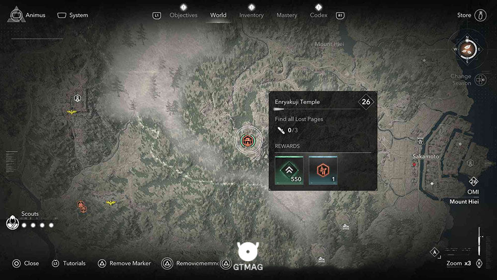 OMI - موقعیت تمام Templeها و Lost Pages در Assassin&rsquo;s Creed Shadows