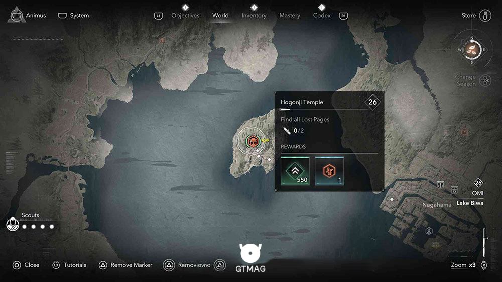OMI - موقعیت تمام Templeها و Lost Pages در Assassin&rsquo;s Creed Shadows
