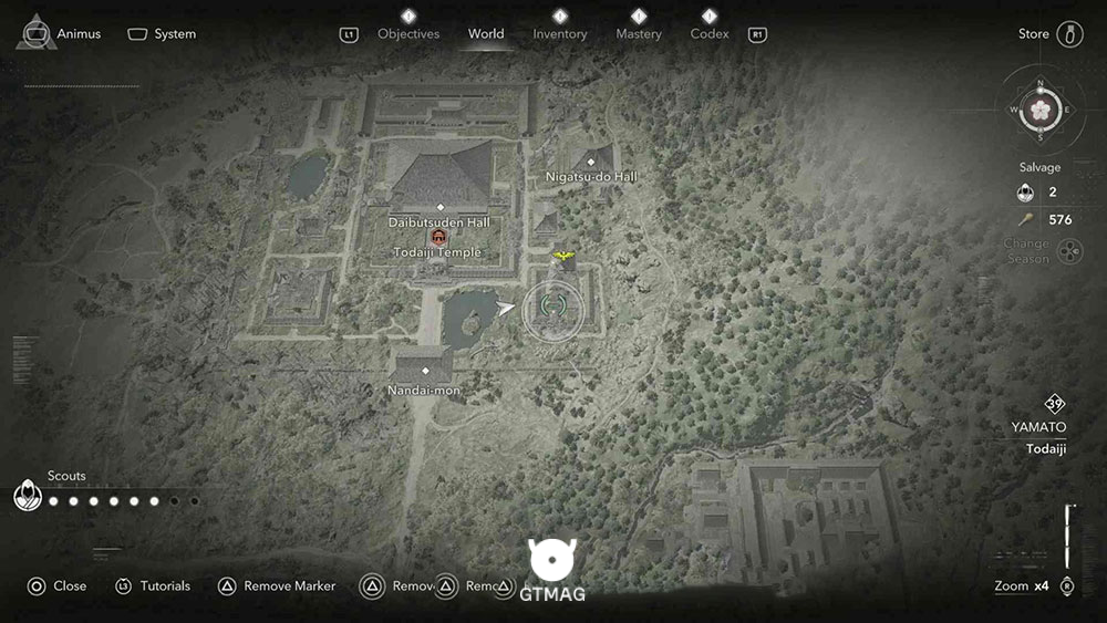 YAMATO - موقعیت تمام Templeها و Lost Pages در Assassin&rsquo;s Creed Shadows