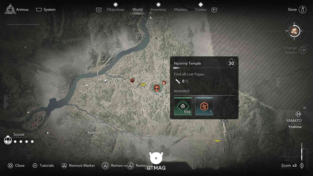 YAMATO - موقعیت تمام Templeها و Lost Pages در Assassin&rsquo;s Creed Shadows