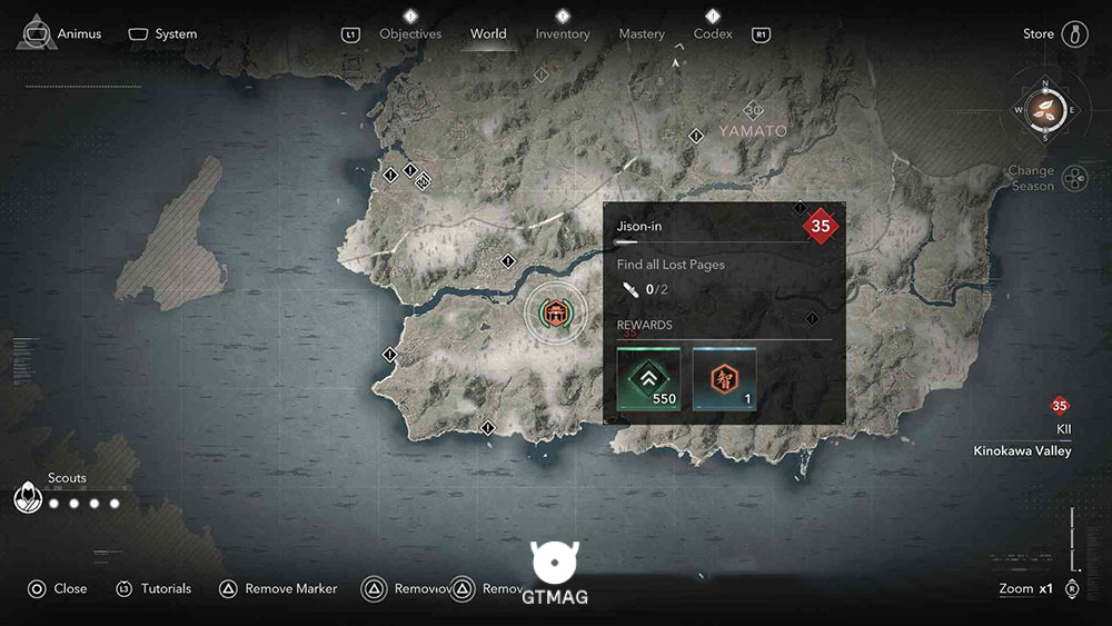 KII - موقعیت تمام Templeها و Lost Pages در Assassin&rsquo;s Creed Shadows