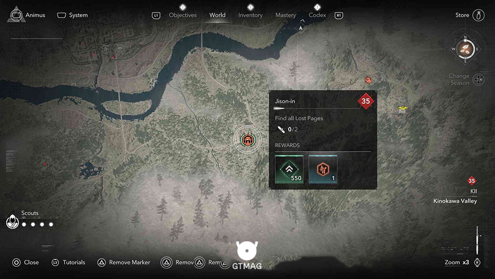 KII - موقعیت تمام Templeها و Lost Pages در Assassin&rsquo;s Creed Shadows