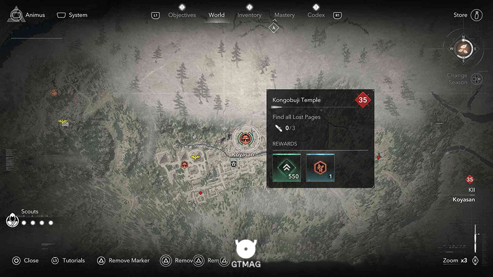 KII - موقعیت تمام Templeها و Lost Pages در Assassin&rsquo;s Creed Shadows