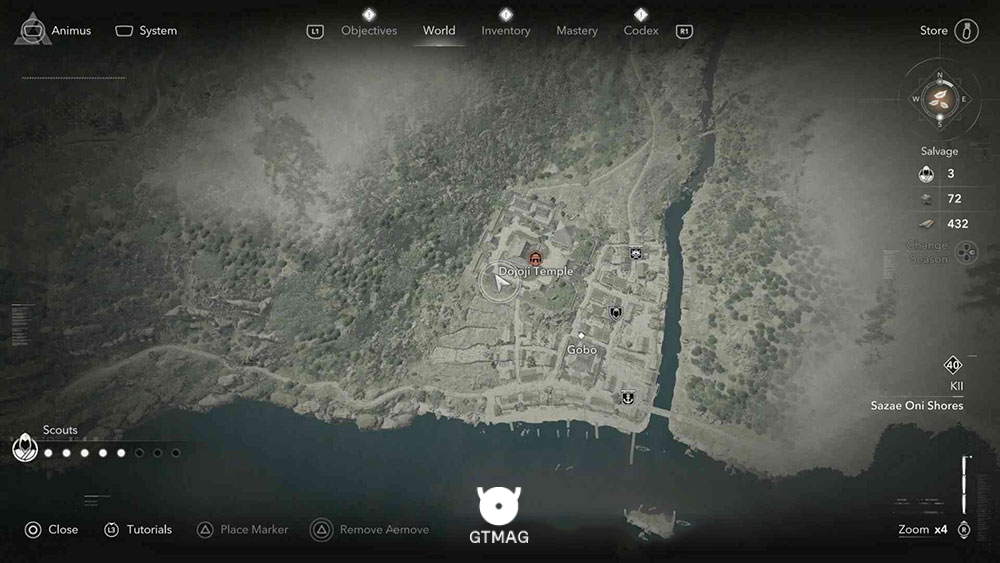 KII - موقعیت تمام Templeها و Lost Pages در Assassin&rsquo;s Creed Shadows