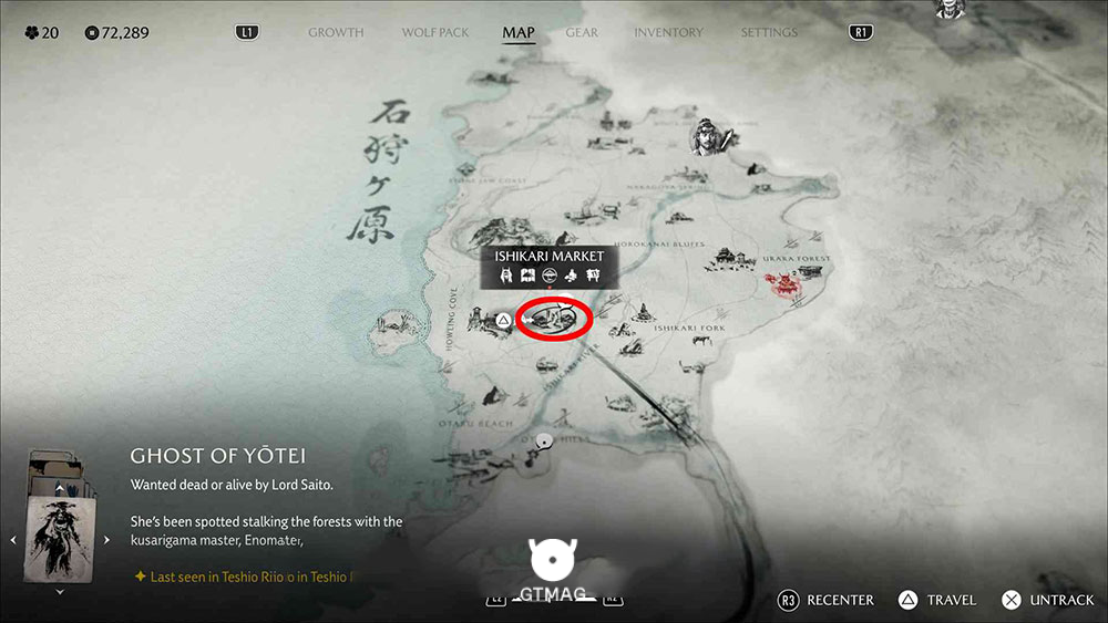 2 – Ishikari Market، Charm of Fire Mastery - موقعیت تمام Zeni Hajikiها در Ghost of Yotei