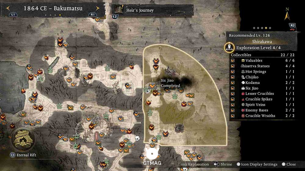 Six Jizo .17 - تمام مکان&zwnj;های Six Jizo در Nioh 3