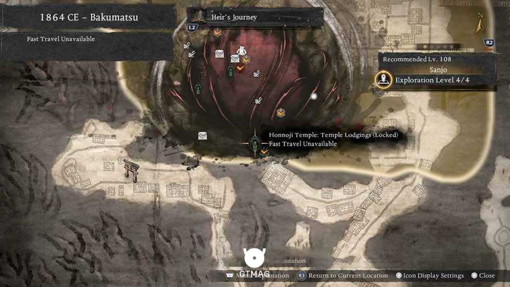 Mission: Accursed Temple - تمام مکانهای Named Shrines و Bodhisattva Statues در Nioh 3
