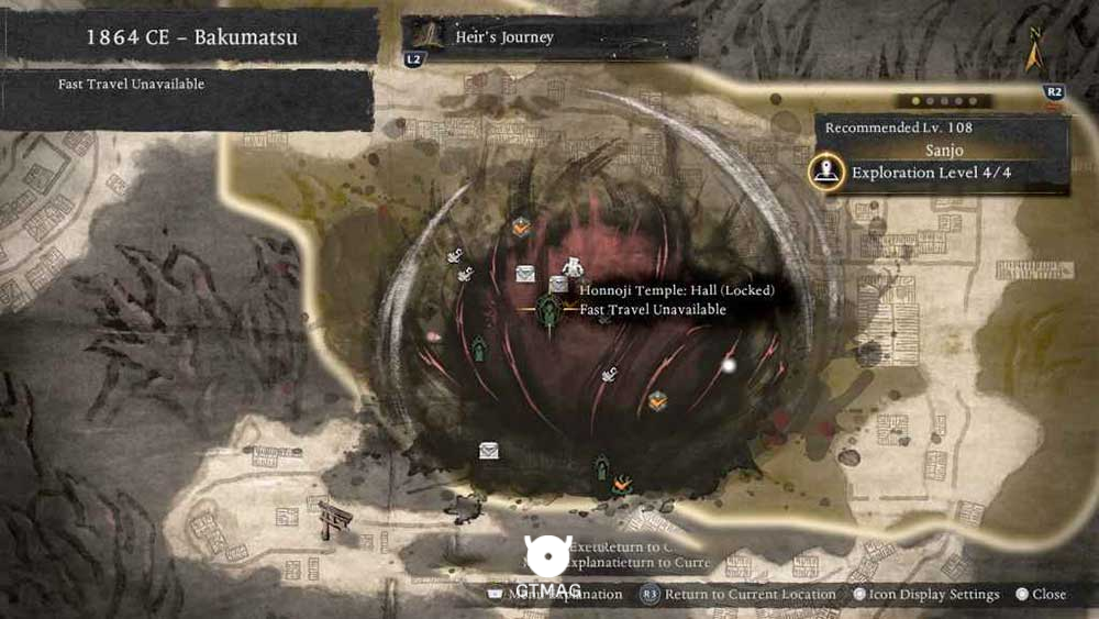 Mission: Accursed Temple - تمام مکانهای Named Shrines و Bodhisattva Statues در Nioh 3